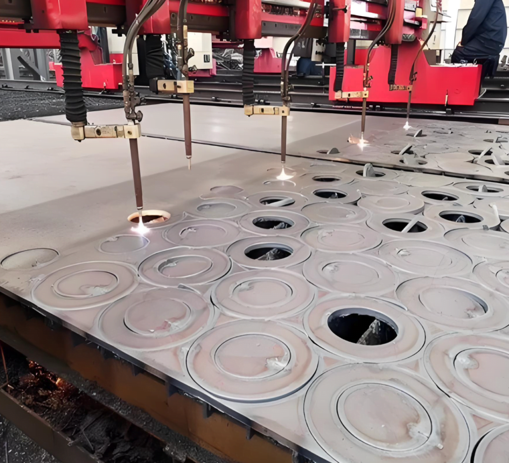 Mechanized flange cutting