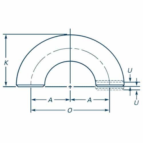 180 deg long radius return bends