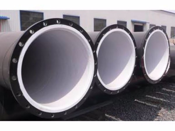 Flange connection plastic coated composite steel pipe