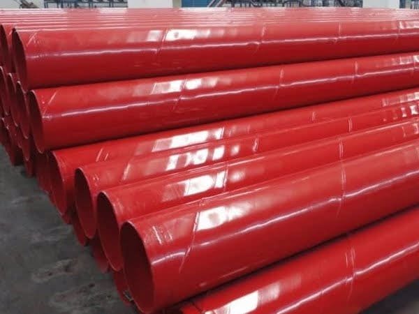 Plastic coated composite steel pipe for water supply